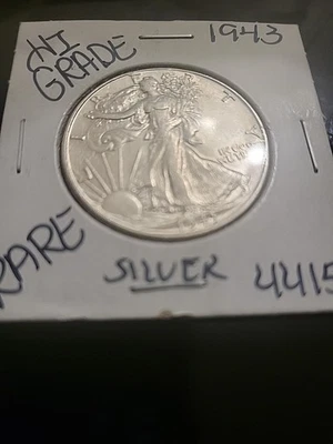 1943P UNITED STATES US Silver WALKING LIBERTY Half Dollar Coin EAGLE ICG i113458 - Image 1 of 4