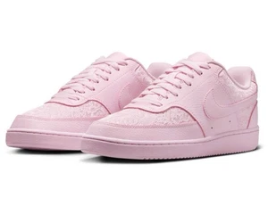 Nike Court Vision Low Para Mujer Talla 8.5 Rosa Encaje Espuma HJ5846-600 Viral Tik Tok - Imagen 1 de 11