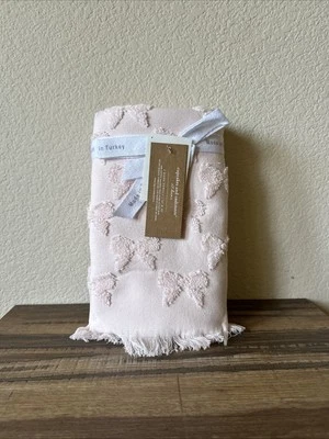 Cupcakes & Cashmere 2 Pink Hand Towels Embossed Pink Bows - Image 1 of 3