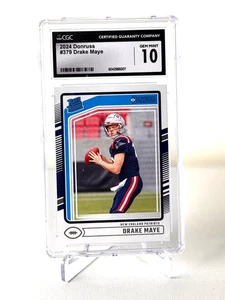 Drake Maye Donruss Rated Rookie RC #379 CGC 10 GEM MINT Patriots - Picture 1 of 2