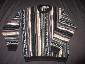 vintage COTTON TRADERS COOGIE Cosby Seinfeld Style Sweater size Large - Picture 1 of 6