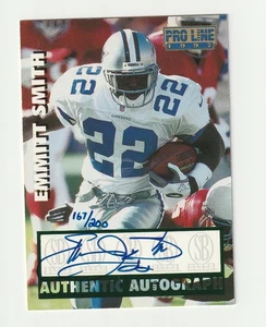EMMITT SMITH 1997 Score Board Pro Line Emerald Autograph #d/ 200 DALLAS COWBOYS - Picture 1 of 3