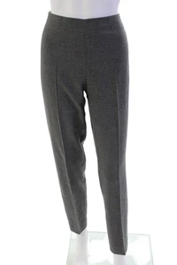 Akris Womens Side Zip Mid Rise Pleated Straight Leg Dress Pants Gray Wool Size 8 - Picture 1 of 7