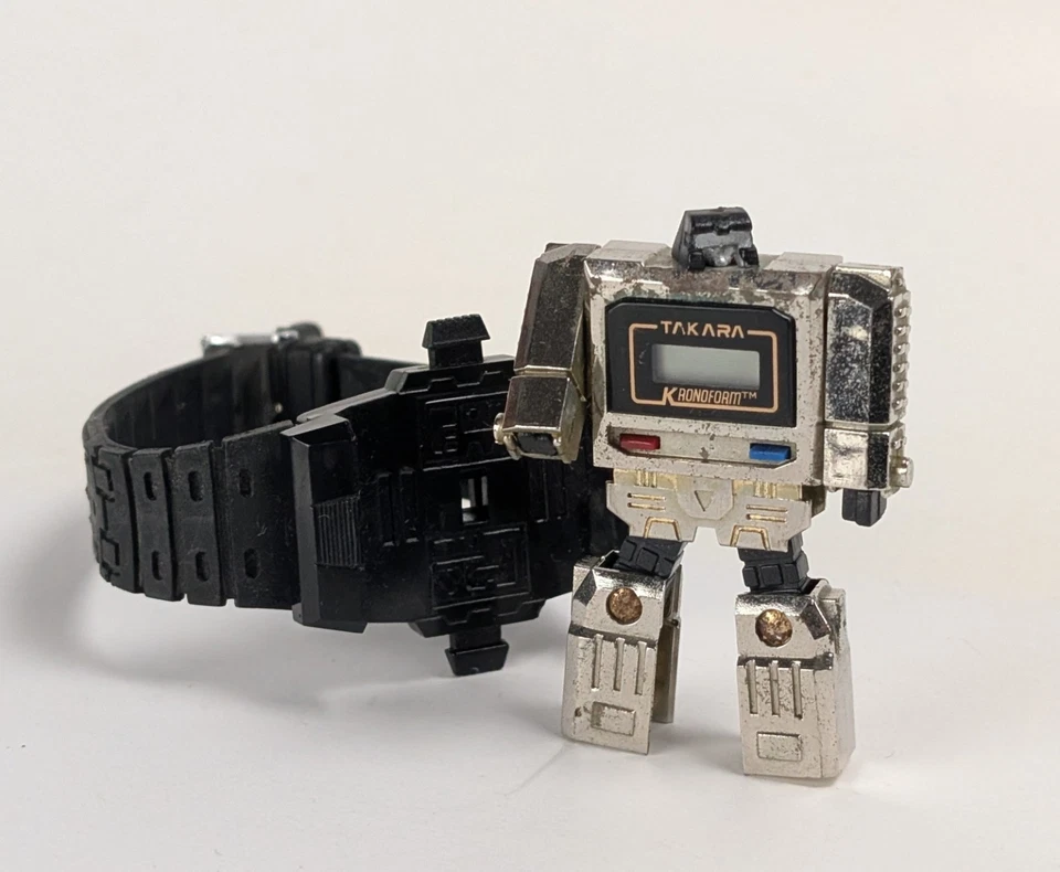 1983 Takara Transformers Silver Kronoform Robot Watch Microman Action Figure  - Image 1 of 4