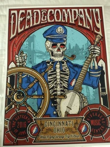 Dead & Company Original Concert Poster Cincinnati OH June 16, 2016 #999/1250 - Picture 1 of 21