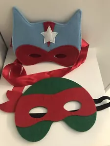 Ninja Turtle Mask & Superhero Felt Soft Party Costume Halloween Adult or Kid - Picture 1 of 5
