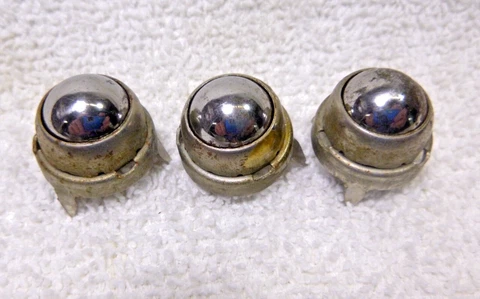 Vintage Metal Ball Casters lot of 3 small Cover