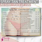 Spray Tan Client Record Card NEW - PREMIUM Treatment Cons. A6 Pack of 100