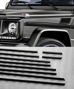 Black Side Moldings Trims Body Covers For W463 G-Wagon G550 G63 G65 Panel Insert - Picture 1 of 3