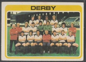 1979 TOPPS FOOTBALLERS DERBY COUNTY TEAM CHECKLIST TEAM GROUP CARD #382 - Imagen 1 de 4