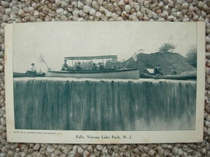 VERONA LAKE NJ-AMUSEMENT PARK-BOATING AT FALLS-BLOOMFIELD-1910-NEW JERSEY - Picture 1 of 3