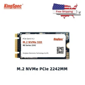 KingSpec M.2 NVMe PCIe 2242 SSD 128GB 256GB 512GB Solid State Drive - Picture 1 of 10
