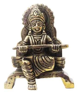Brass Maa Annapurna Devi Statue Religious Figurine Sculpture Showpiece 3 inch - Picture 1 of 2