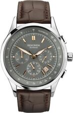 Sekonda Mens Watch with Grey Dial and Brown Strap 1972