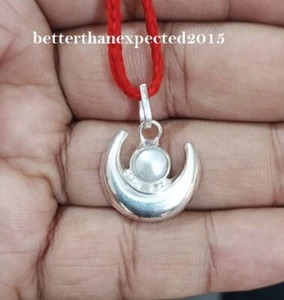 Medallón colgante natural Moti Chandra luna perla para protección infantil piedra perla - Imagen 1 de 4