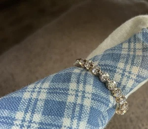 Blauer Nil Rotgold schwebender Diamant Ewigkeitsring. Größe 5,5. 0,92 Karat - Bild 1 von 9