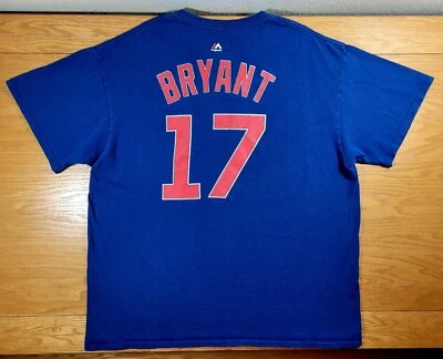 KRIS BRYANT Chicago Cubs Majestic Name & Number T-Shirt Men's XL - SOLD AS IS - Image 1 of 2