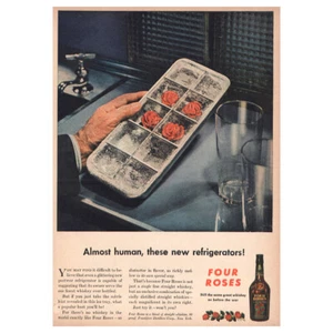 1946 Four Roses Whiskey: Almost Human Refrigerators Vintage Print Ad - Bild 1 von 1