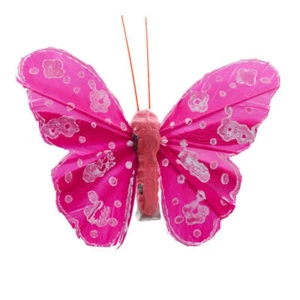 Factory Direct Craft 12 Assorted Pastel Color Nylon Mesh Butterflies - Picture 1 of 3