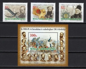 Ungarn 1999 postfrisch Mi 4529-4531 + Block 248 Sc 3640-3643 Revolution von 1848-1849 ** - Bild 1 von 1