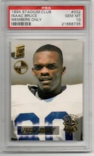 1994 Stadium Club Members Only Isaac Bruce Rookie PSA 10 Gem Rams Scarce