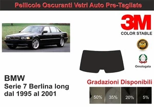 pellicola oscurante vetri bmw serie 7 berlina long dal 1995 al 2001 kit lunotto - Imagen 1 de 1