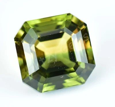 Natürlich Zweifarbig ( Gelb & Grün) Turmalin 7.30 Karat Smaragd Zertifiziert - Bild 1 von 4