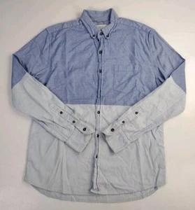 Vanishing Elephant Men’s Long Sleeve Button Down Shirt Size XL Blue Colorblock  - Picture 1 of 6