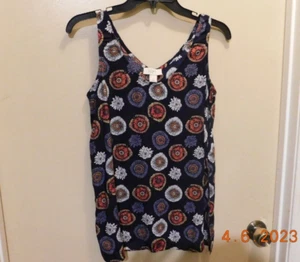 Ann Taylor LOFT Tank Top lightweight XS Petite Multicolor Shirt Love This Patter - Picture 1 of 6
