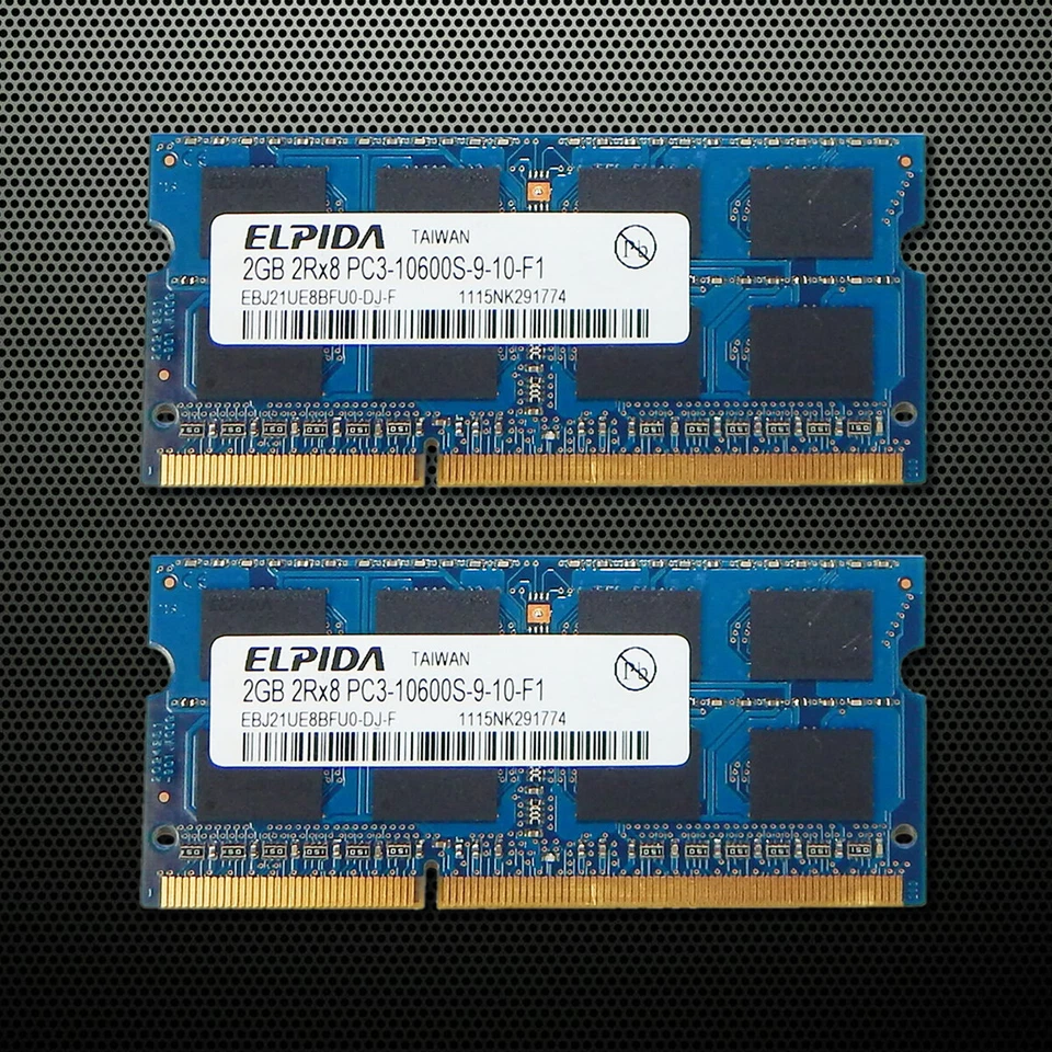 2 x 2GB (4GB)  Apple MAC / PC / Laptop Memory / 1600MHz SODIMM 204pin ELPIDA - Image 1 of 1