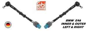 FEBI GERMANY Left & Right Inner & Outer Tie Rod End Steering Track Rod BMW E46 3 - Picture 1 of 2
