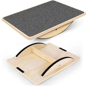 Wooden Balance Board, Leg Workout, Fitness, Wellness, Home Fitness, Bobble - Picture 1 of 6