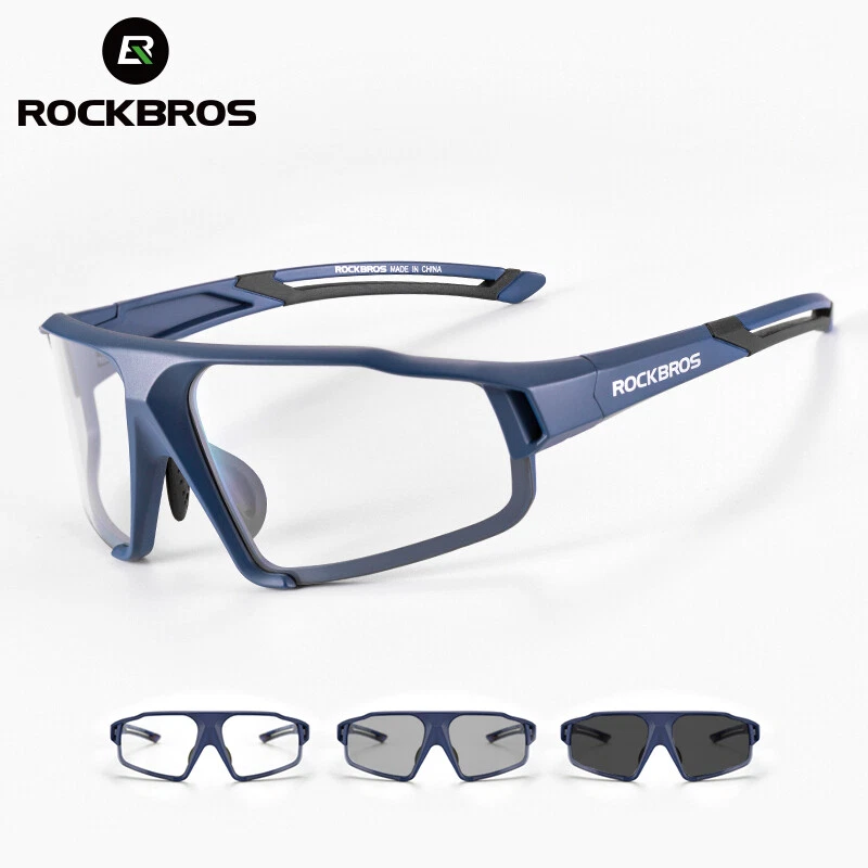 Gafas de sol ROCKBROS para ciclismo fotocromáticas UV400 unisex transparentes gafas de seguridad azules Foto 1 de 4