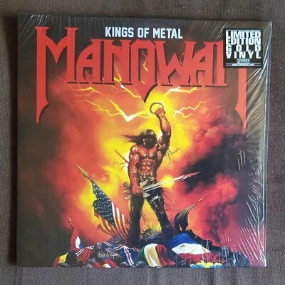 Manowar - Kings Of Metal GOLD color vinyl OPENED BUT UNPLAYED FREE SHIPPING - Image 1 of 4