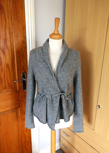 EDINA RONAY Grey Wool & Angora blend cardigan size 12