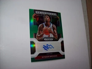 Selecciones del draft Panini Prizm 2022-23 verde firmas sensacionales NYSIER BROOKS automático - Imagen 1 de 2