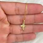 18K Yellow Gold Cross Rays Of Light Jewelry Set / 1.65gr / 15in