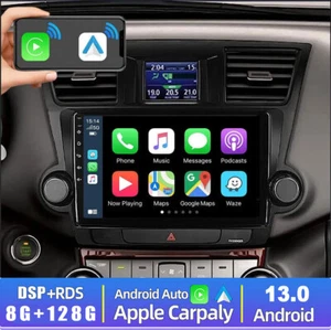 For Toyota Highlander 2009-2014 Car Stereo Radio 8+128G Android 13 GPS Carplay - Foto 1 di 18