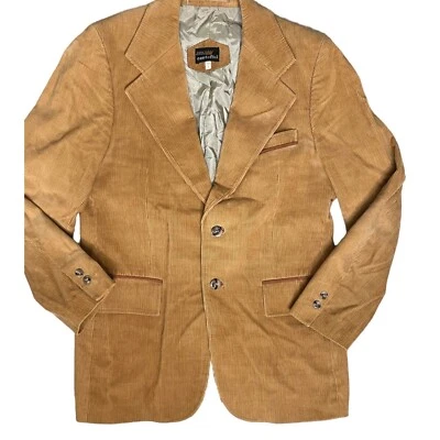Vintage Cortefiel Jacket Mens 40 Tan Corduroy Western Blazer Sport Coat Cowboy - Image 1 of 4