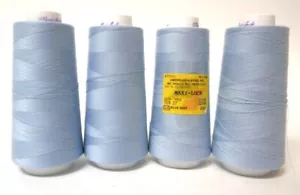 4 Maxi-Lock Serger Thread Cones 100% Polyester 3000 Yards Blue Mist K65 - Picture 1 of 4