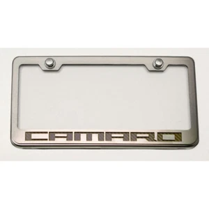 Plate Frame Black Brushed "Camaro" Inlay&Brushed Face for 2010-2013 Camaro - Picture 1 of 5
