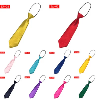 Plain Boys and Girls School Students Elastic Solid Color Children's Necktie - Image 1 of 4