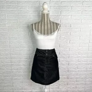 Minifalda de pana negra descolorida Athleta talla 8 - Imagen 1 de 10
