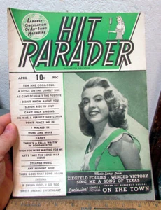 vintage 1945 April edition HIT PARADER magazine, Gloria De Haven M-G-Ms on cover - Picture 1 of 6