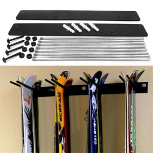 2 × Ski Wandhalterung Skihalter Geräteleiste Gerätehalter Gartengerätehalter DHL - Bild 1 von 10