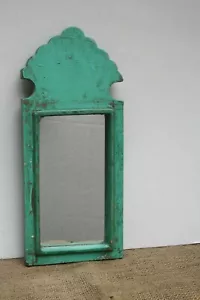 wood vintage wall mirror wood moroccan mirror distressed look mirror wall mirror - Picture 1 of 6