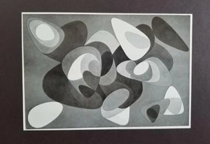 Victor Vasarely "Inguiniel-Belle Isle" montierte Offset-Farblithographie 1971 - Bild 1 von 5