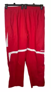 ASICS Men's Surge Warm Up Contrast Trim Athletic Pants Red/White, 4XL - Picture 1 of 9