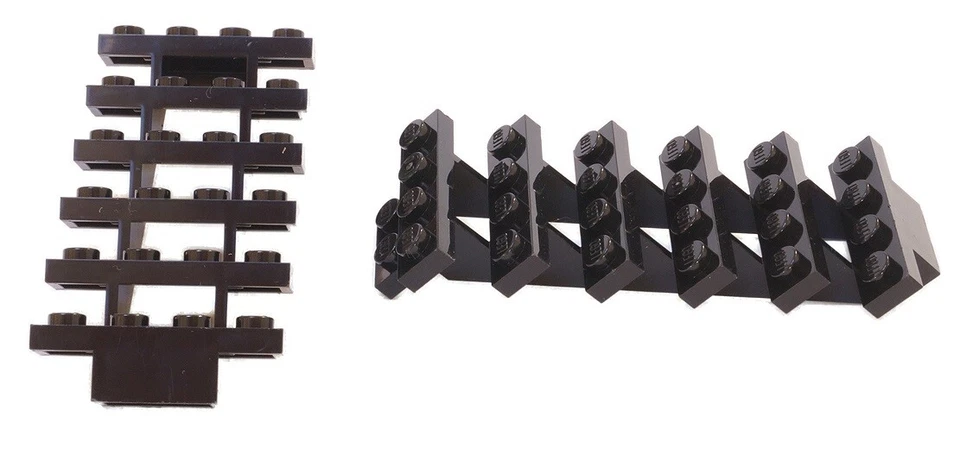 LEGO - 2 Treppen gerade offen 7x4x6 schwarz / Treppe / Black Stairs / 30134 - Bild 1 von 1