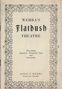 1929 Program The Vagabond King Werba's FLATBUSH Theatre - Picture 1 of 2